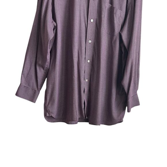 Daniel Cremieux Men Shirt XL Maroon Check Button Up Casual Preppy Office Travel - Picture 8 of 11